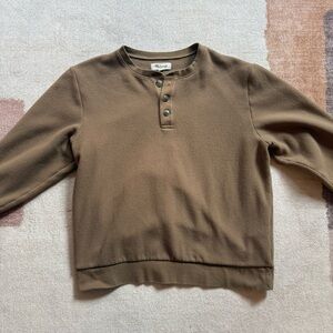 Madewell Fleece Henley - Tan (Men’s L)